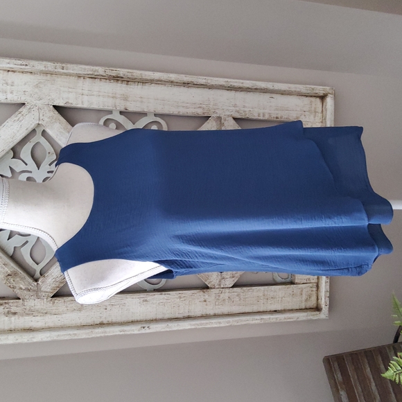 a.n.a Tops - 137. Layered Blue Top